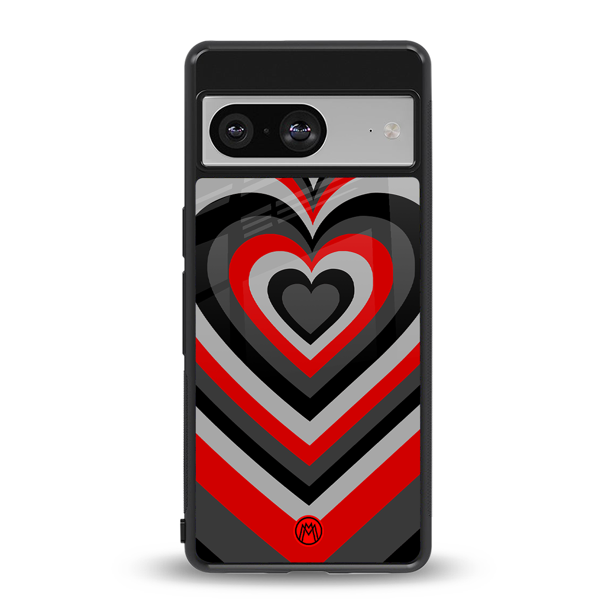 y2k red hearts lucifer edition back phone cover | glass case for Google Pixel 8