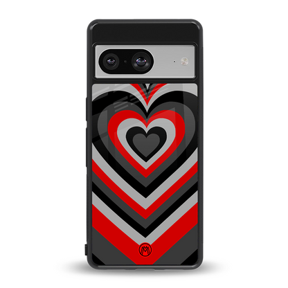 y2k red hearts lucifer edition back phone cover | glass case for Google Pixel 8