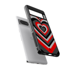 y2k red hearts lucifer edition back phone cover | glass case for Google Pixel 8