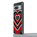 y2k red hearts lucifer edition back phone cover | glass case for Google Pixel 8