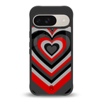 y2k red hearts lucifer edition back phone cover | glass case for google pixel 9