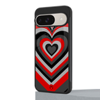 y2k red hearts lucifer edition back phone cover | glass case for google pixel 9
