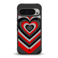 y2k red hearts lucifer edition back phone cover | glass case for google pixel 9 pro