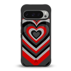 y2k red hearts lucifer edition back phone cover | glass case for google pixel 9 pro