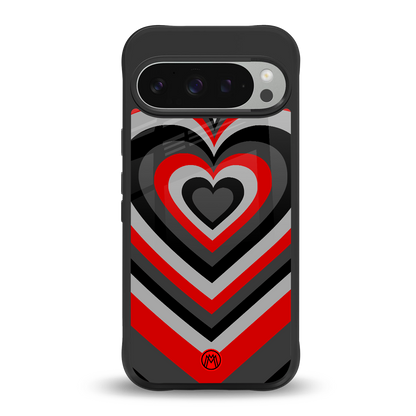 y2k red hearts lucifer edition back phone cover | glass case for google pixel 9 pro xl