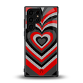 y2k red hearts lucifer edition back phone cover | glass case for samsung galaxy s23 ultra