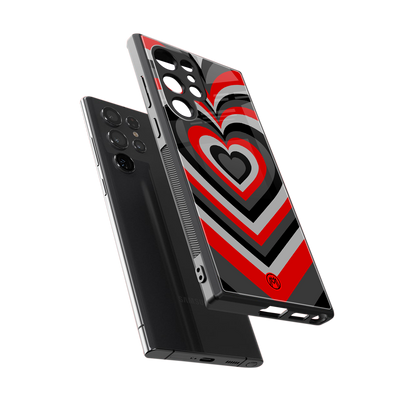 y2k red hearts lucifer edition back phone cover | glass case for samsung galaxy s24 ultra