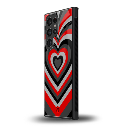 y2k red hearts lucifer edition back phone cover | glass case for samsung galaxy s24 ultra