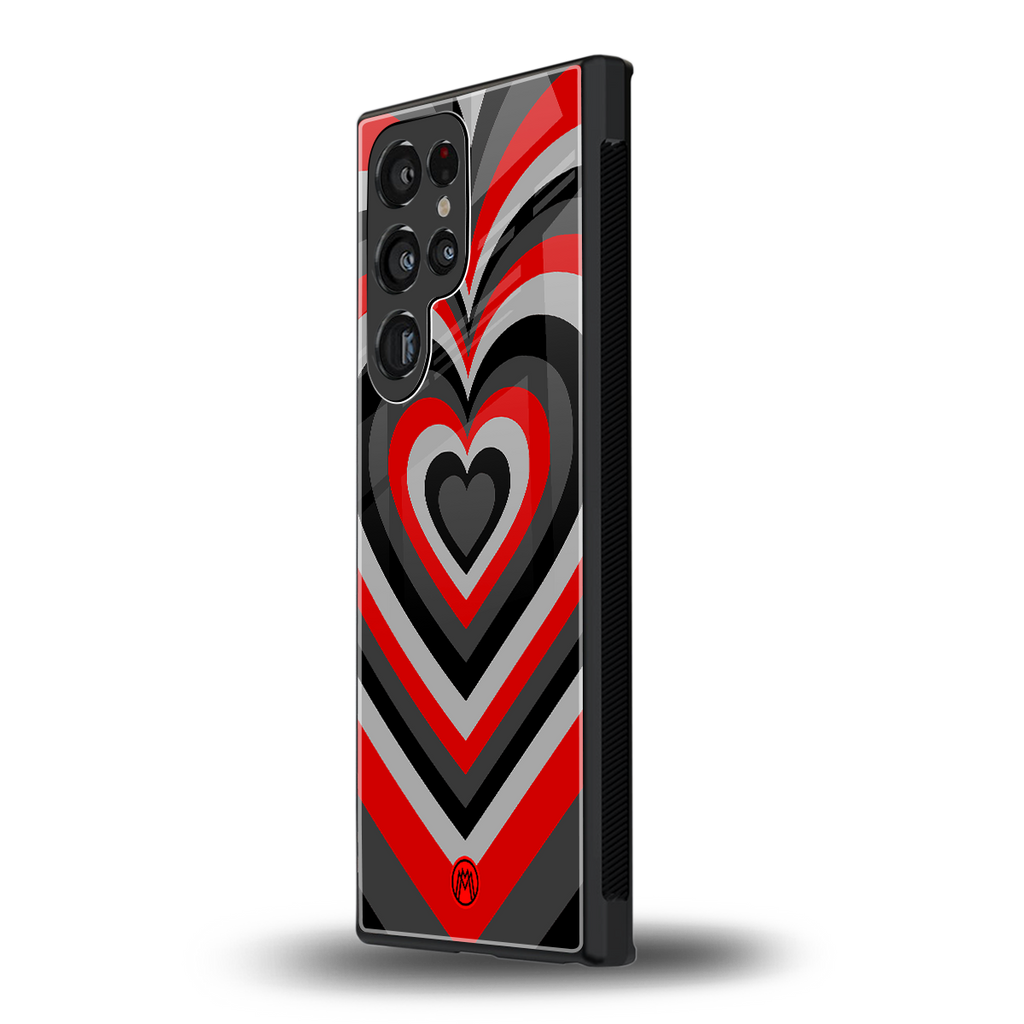 y2k red hearts lucifer edition back phone cover | glass case for samsung galaxy s23 ultra