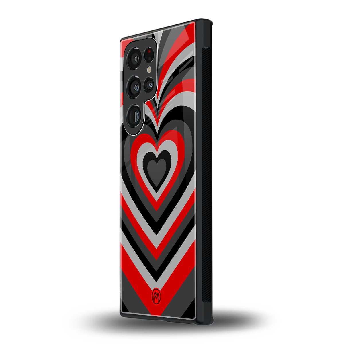 y2k red hearts lucifer edition back phone cover | glass case for samsung galaxy s23 ultra