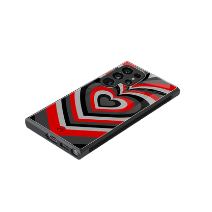 y2k red hearts lucifer edition back phone cover | glass case for samsung galaxy s24 ultra