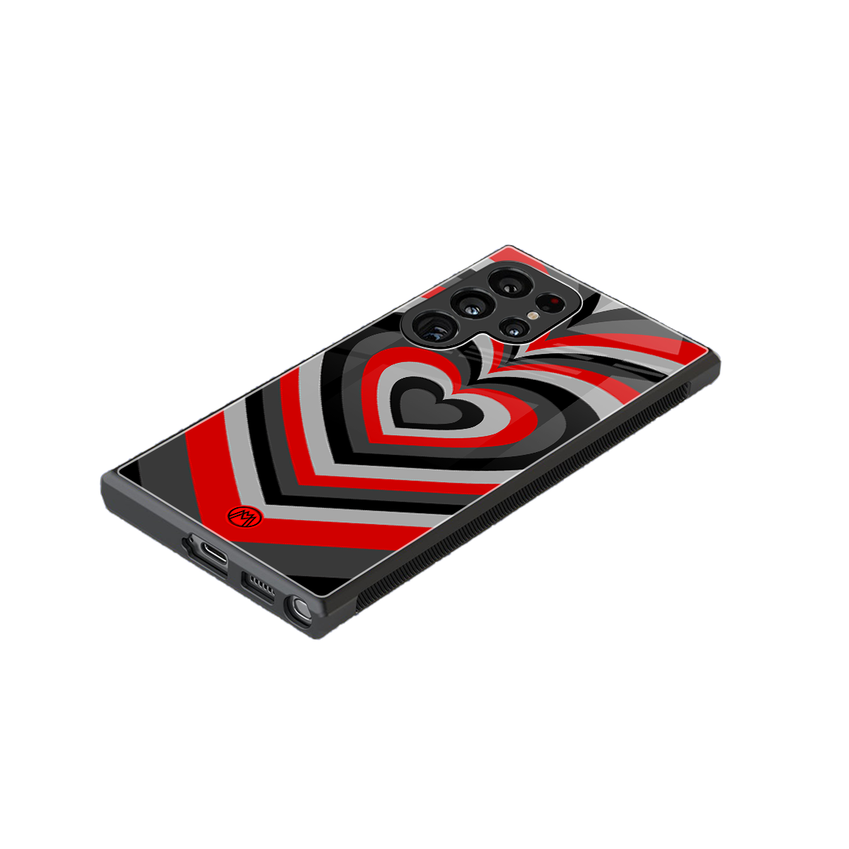 y2k red hearts lucifer edition back phone cover | glass case for samsung galaxy s23 ultra