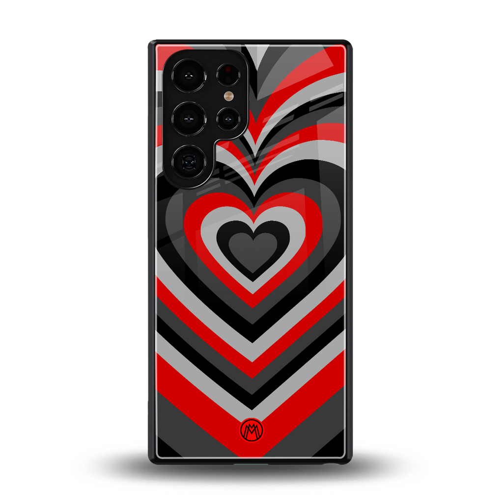 y2k red hearts lucifer edition back phone cover | glass case for samsung galaxy s25 ultra