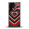 y2k red hearts lucifer edition back phone cover | glass case for samsung galaxy s25 ultra