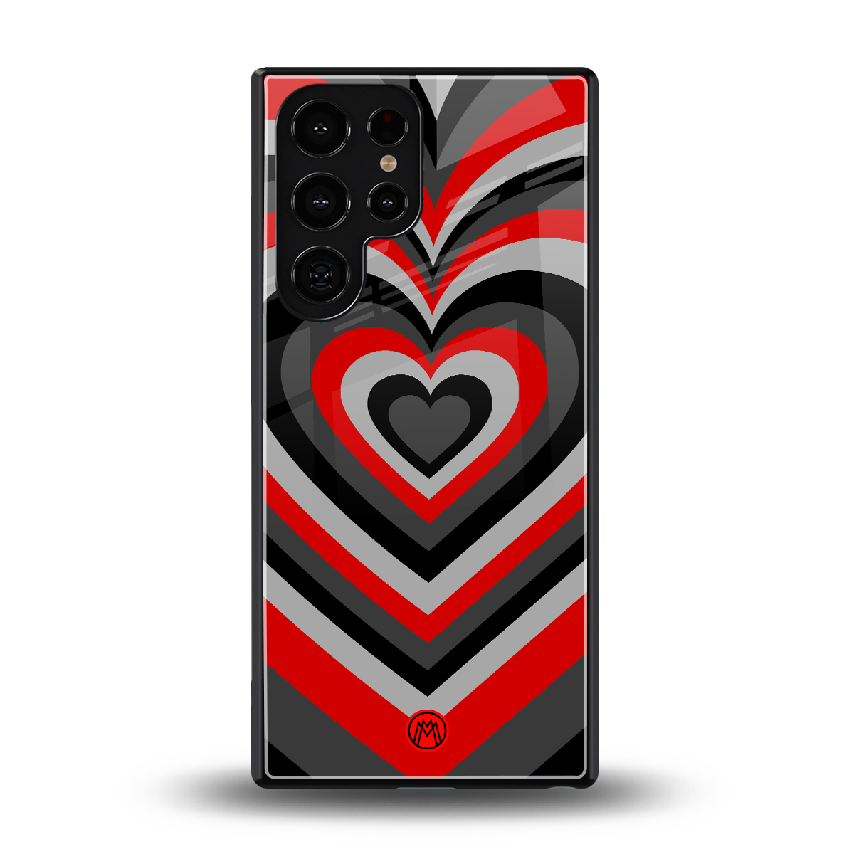 y2k red hearts lucifer edition back phone cover | glass case for samsung galaxy s25 ultra