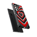 y2k red hearts lucifer edition back phone cover | glass case for samsung galaxy s25 ultra
