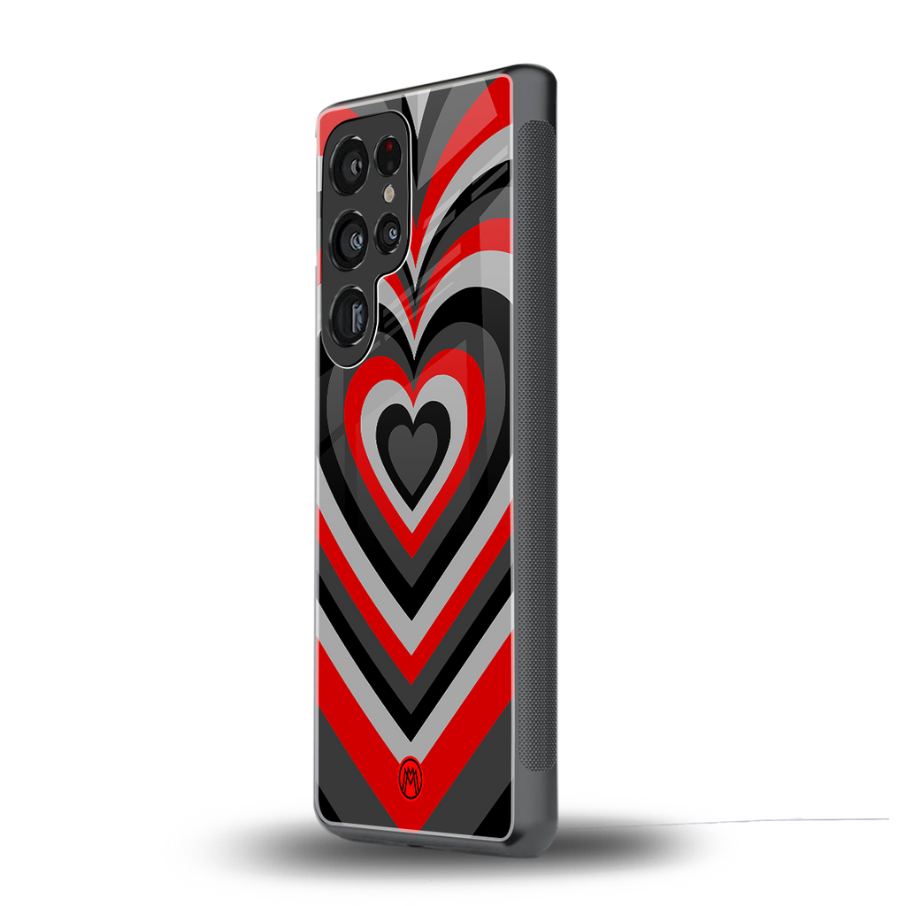 y2k red hearts lucifer edition back phone cover | glass case for samsung galaxy s25 ultra