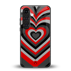 y2k red hearts lucifer edition back phone cover | glass case for samsung galaxy s24