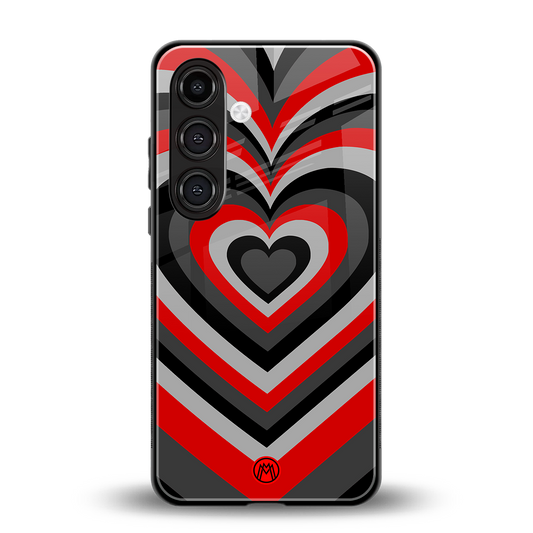 y2k red hearts lucifer edition back phone cover | glass case for samsung galaxy s23