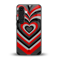 y2k red hearts lucifer edition back phone cover | glass case for samsung galaxy s24 plus
