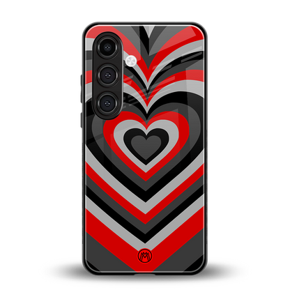 y2k red hearts lucifer edition back phone cover | glass case for samsung galaxy s24 plus