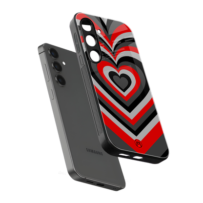 y2k red hearts lucifer edition back phone cover | glass case for samsung galaxy s23