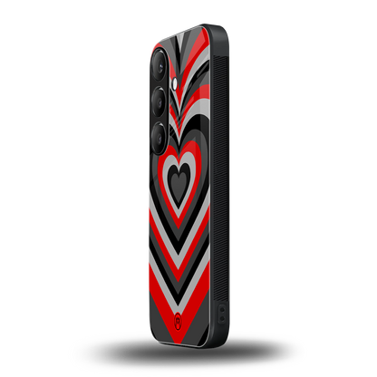 y2k red hearts lucifer edition back phone cover | glass case for samsung galaxy s23