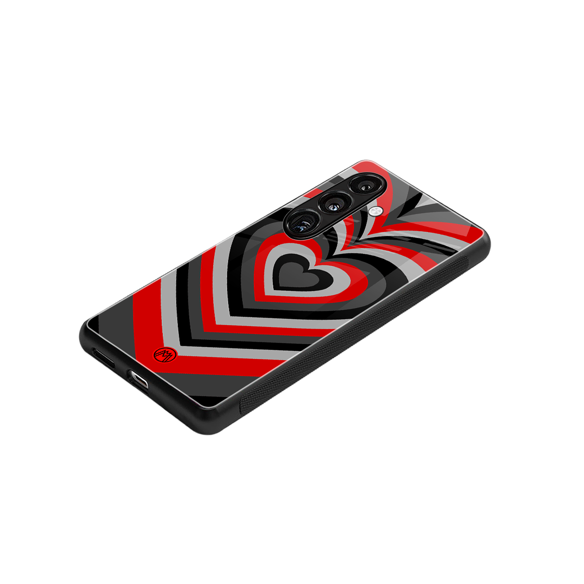 y2k red hearts lucifer edition back phone cover | glass case for samsung galaxy s24