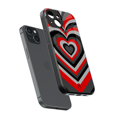 y2k red hearts lucifer edition back phone cover | glass case for iphone 14