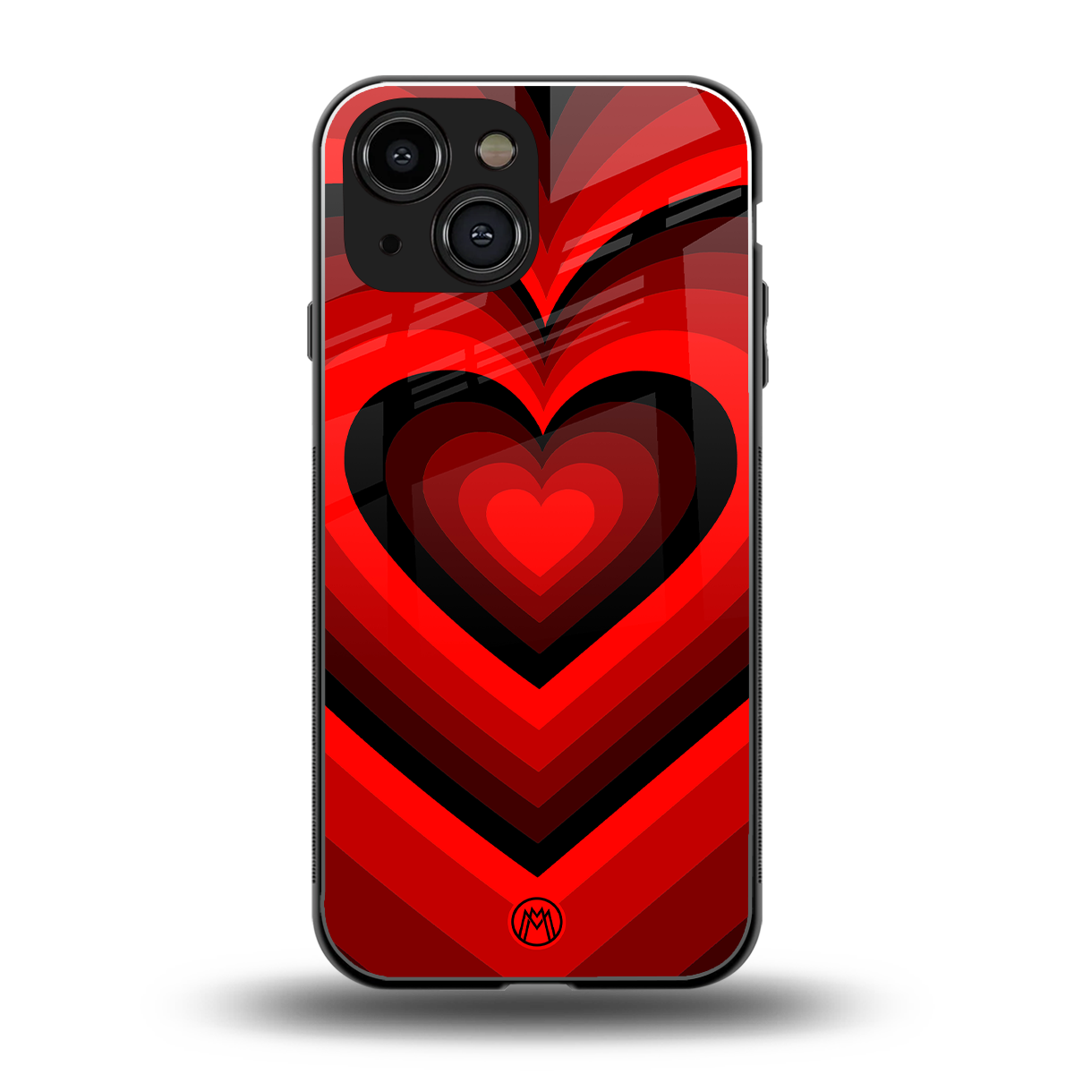 y2k red hearts wine edition back phone cover | glass case for iphone 13 mini