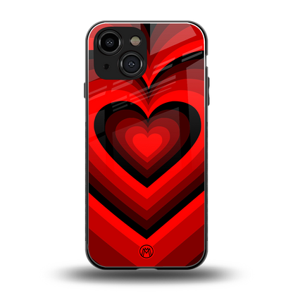 y2k red hearts wine edition back phone cover | glass case for iphone 13 mini