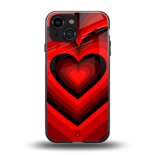 y2k red hearts wine edition back phone cover | glass case for iphone 13 mini