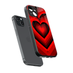 y2k red hearts wine edition back phone cover | glass case for iphone 13 mini