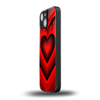 y2k red hearts wine edition back phone cover | glass case for iphone 13 mini