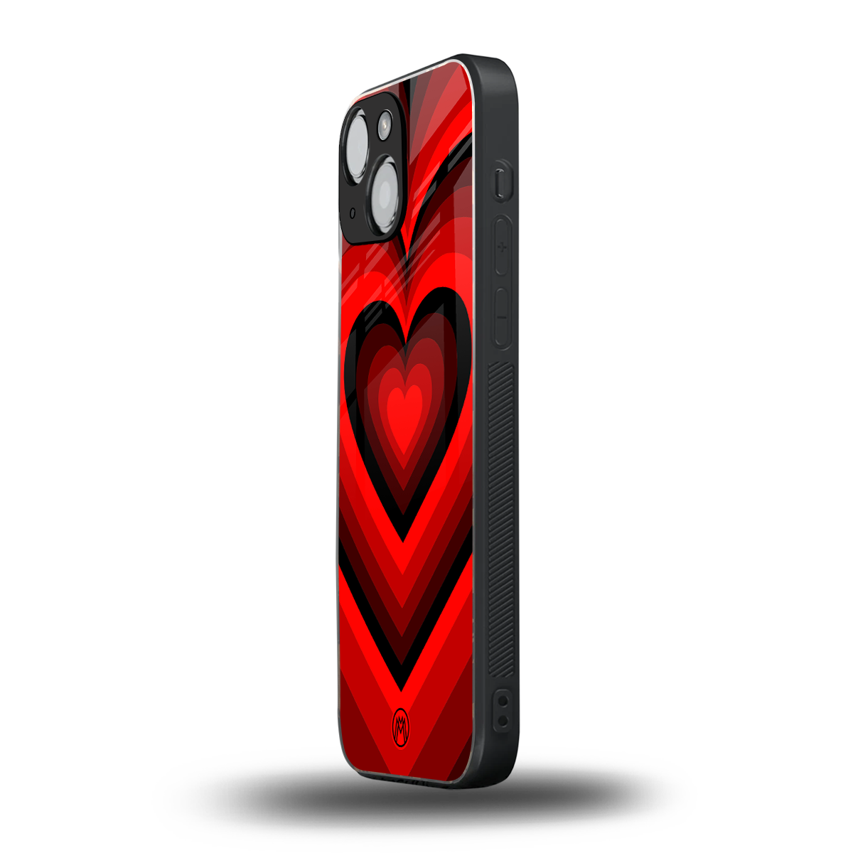 y2k red hearts wine edition back phone cover | glass case for iphone 13 mini
