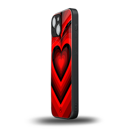 y2k red hearts wine edition back phone cover | glass case for iphone 13 mini