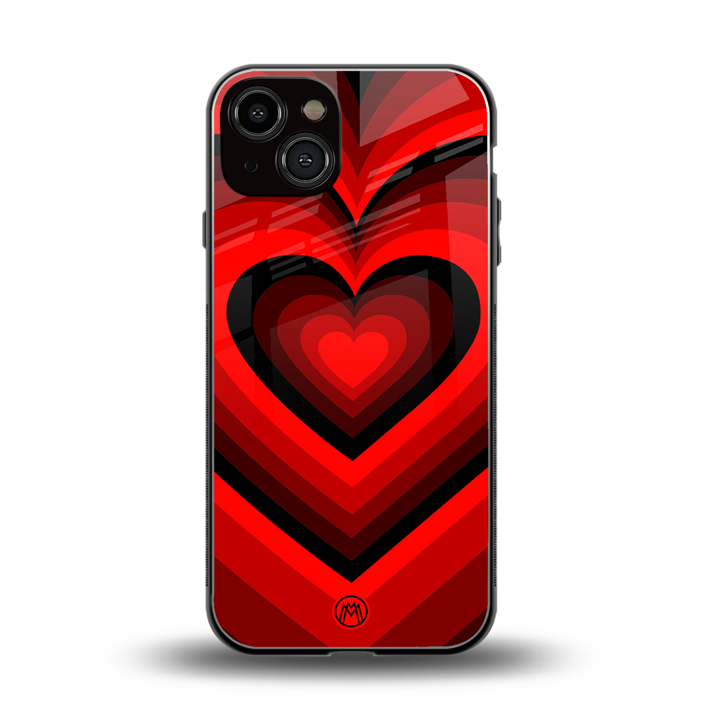 y2k red hearts wine edition back phone cover | glass case for iphone 13