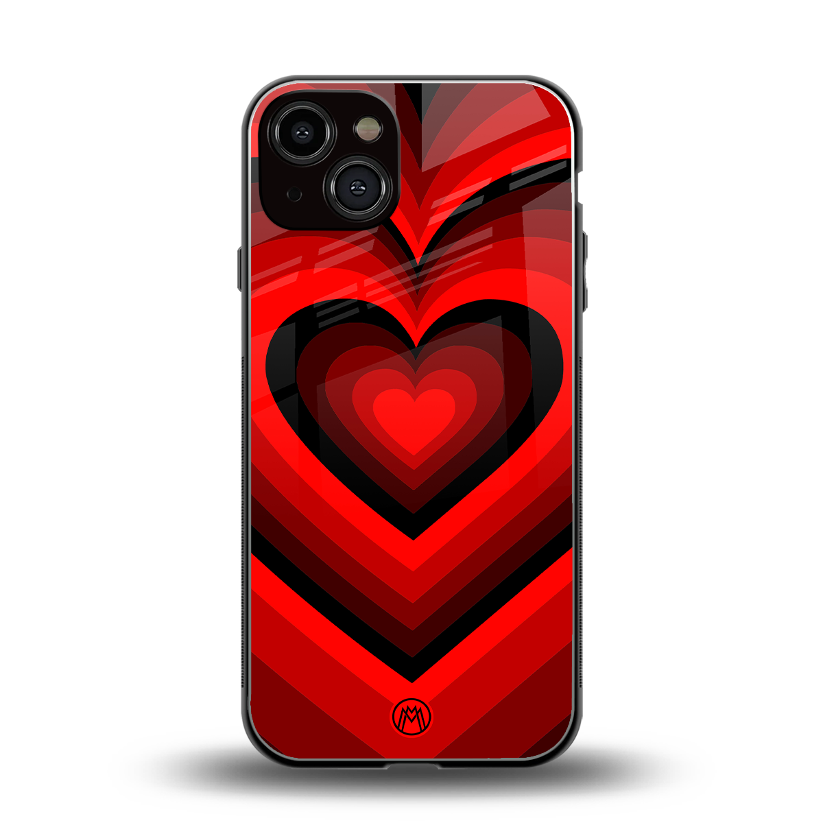 y2k red hearts wine edition back phone cover | glass case for iphone 13