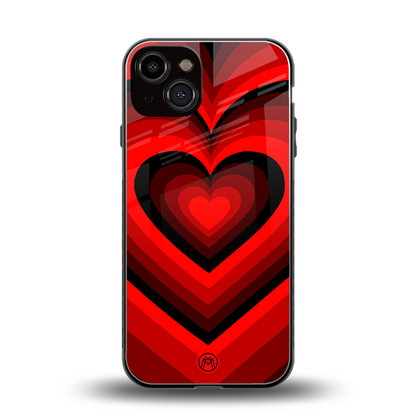 y2k red hearts wine edition back phone cover | glass case for iphone 13