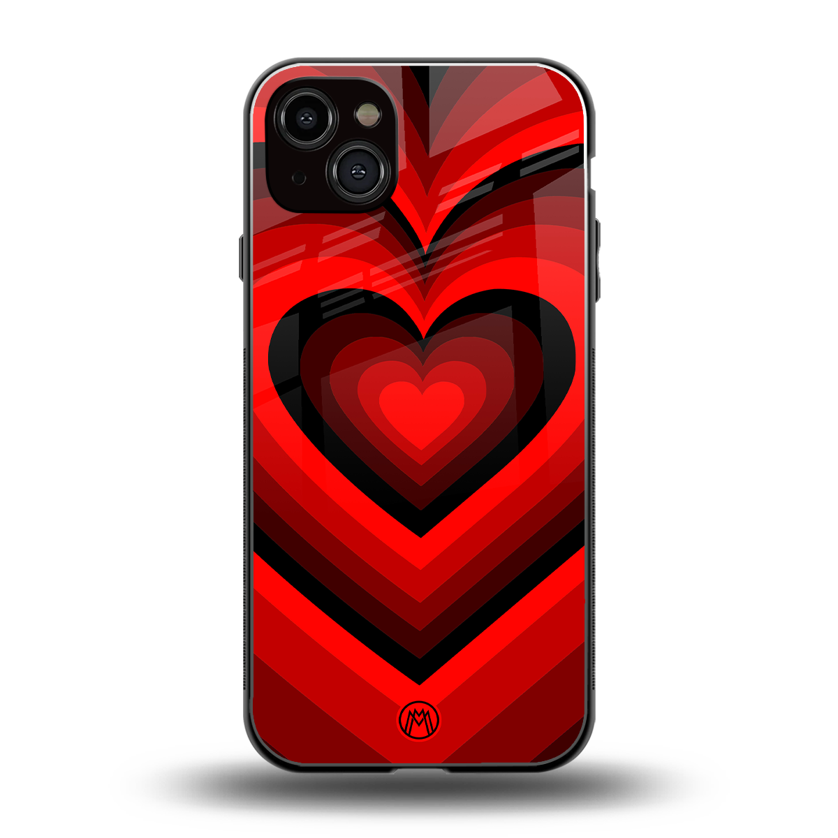 y2k red hearts wine edition back phone cover | glass case for iphone 15 plus