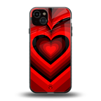y2k red hearts wine edition back phone cover | glass case for iphone 14 plus