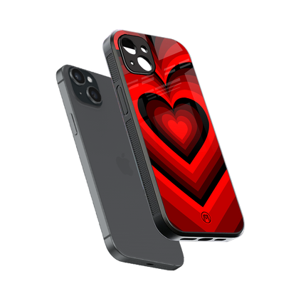 y2k red hearts wine edition back phone cover | glass case for iphone 15 plus
