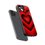 y2k red hearts wine edition back phone cover | glass case for iphone 14 plus