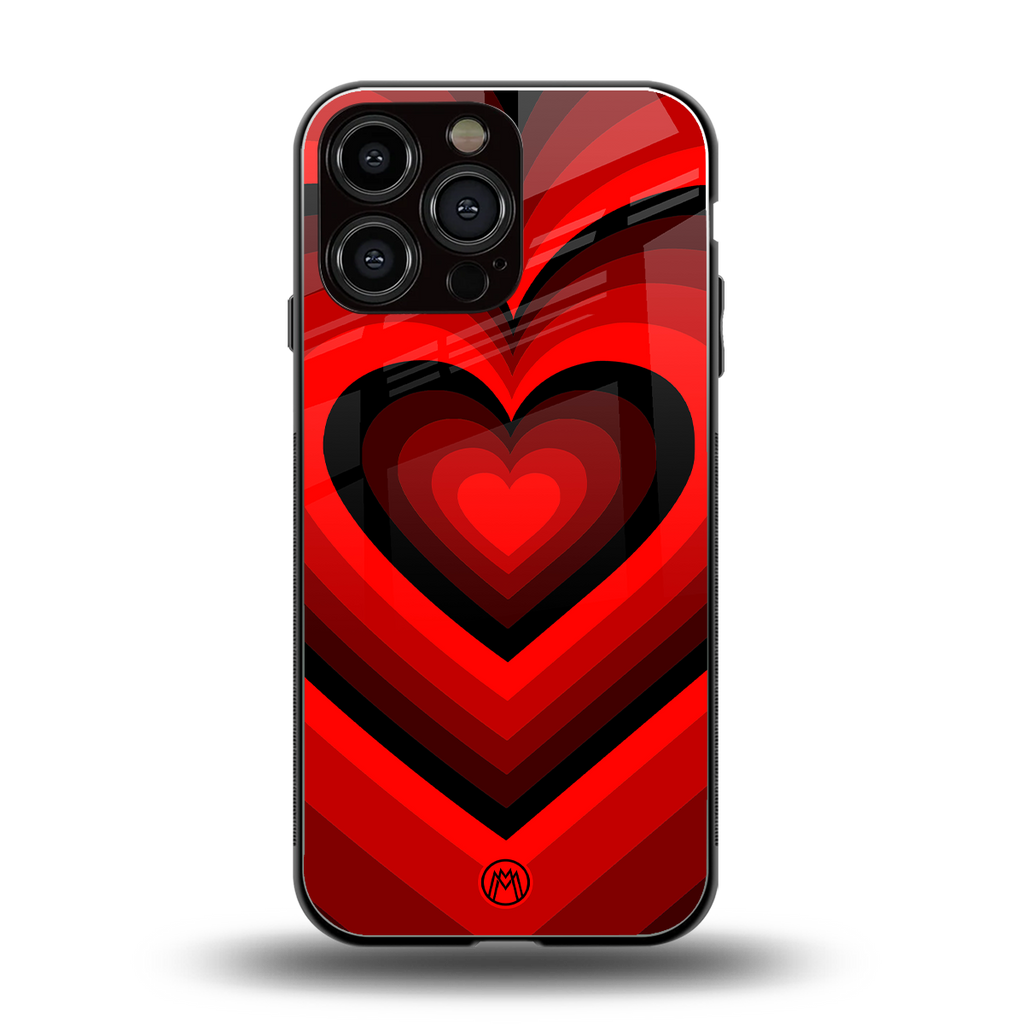 y2k red hearts wine edition back phone cover | glass case for iphone 15 pro max