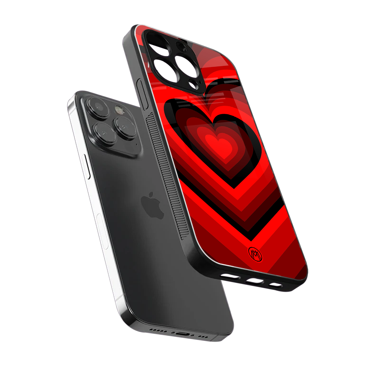 y2k red hearts wine edition back phone cover | glass case for iphone 15 pro max