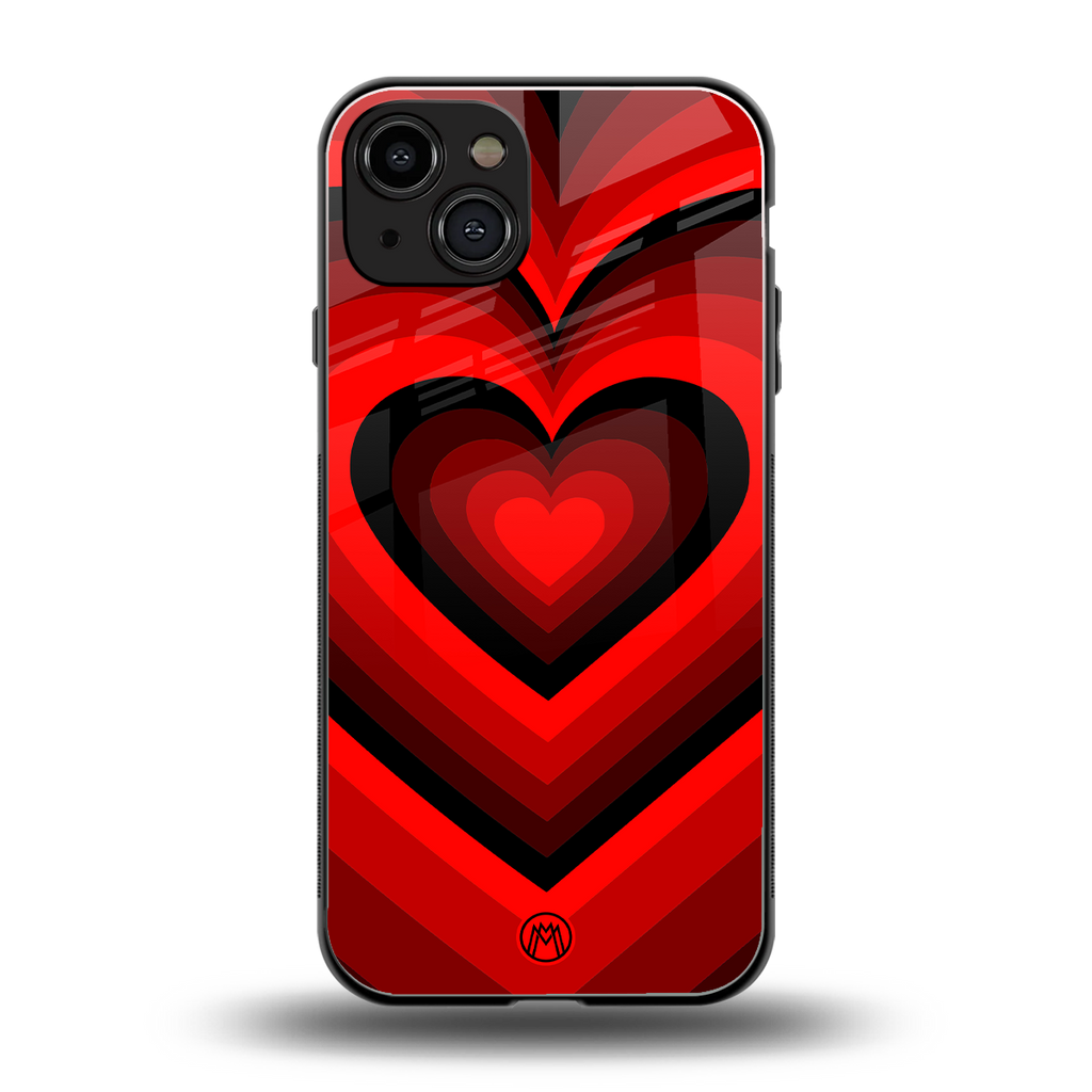 y2k red hearts wine edition back phone cover | glass case for iphone 15