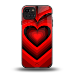 y2k red hearts wine edition back phone cover | glass case for iphone 15