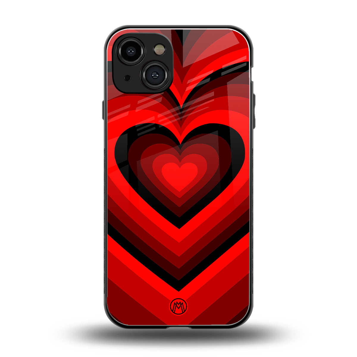 y2k red hearts wine edition back phone cover | glass case for iphone 15