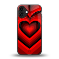 y2k red hearts wine edition back phone cover | glass case for iphone 16 plus