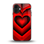 y2k red hearts wine edition back phone cover | glass case for iphone 16 plus